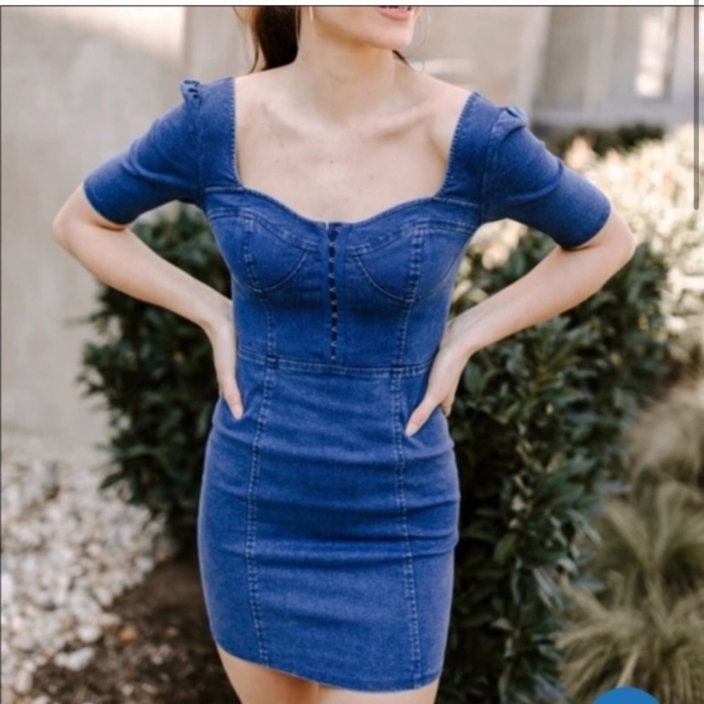 Kittenish denim corset dress size medium